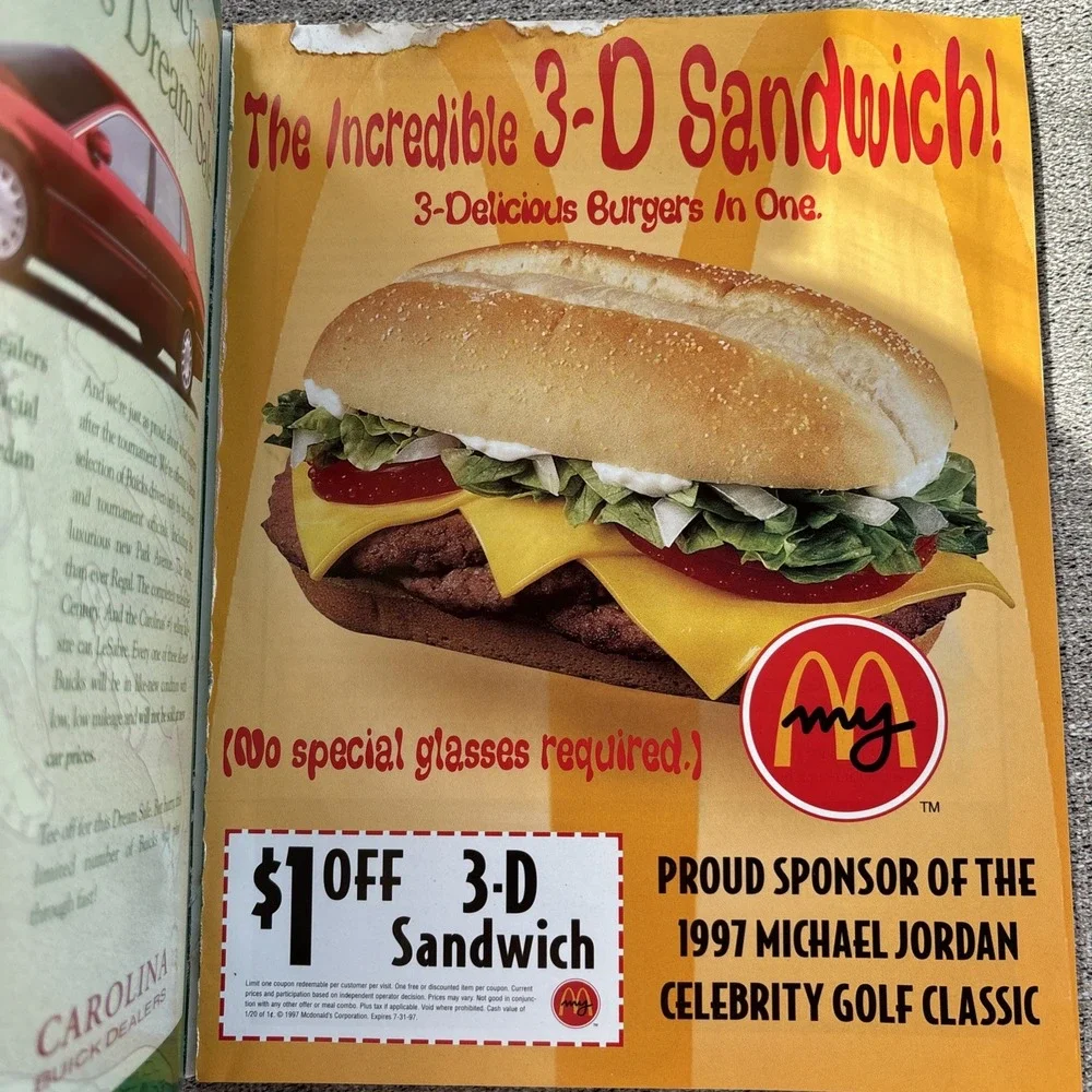 Michael Jordan 1997 Celebrity Golf Invitational‎ Program W/ Celebrity Autographs